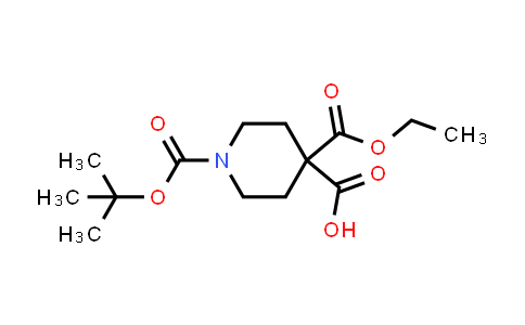 1093214-64-2 | 1-(tert-Butoxycarbonyl)-4-(ethoxycarbonyl)piperidine-4-carboxylic acid