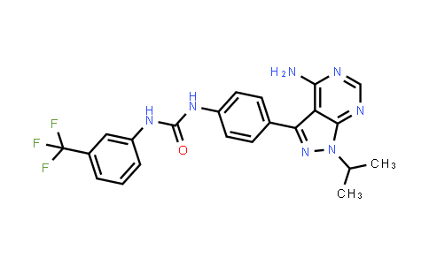 MC505917 | 1093380-42-7 | Urea, N-[4-[4-amino-1-(1-methylethyl)-1H-pyrazolo[3,4-d]pyrimidin-3-yl]phenyl]-N'-[3-(trifluoromethyl)phenyl]-