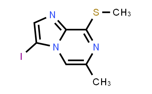 CAS No. 1094070-47-9, Imidazo[1,2-a]pyrazine, 3-iodo-6-methyl-8-(methylthio)-