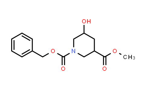 CAS No. 1095010-45-9, 1-Benzyl 3-methyl 5-hydroxypiperidine-1,3-dicarboxylate