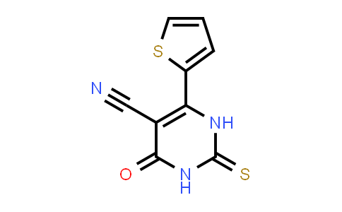 CAS No. 109532-65-2, 4-Oxo-6-(thiophen-2-yl)-2-thioxo-1,2,3,4-tetrahydropyrimidine-5-carbonitrile