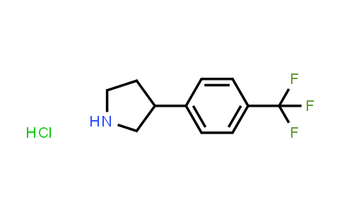 CAS No. 1095545-12-2, 3-(4-(Trifluoromethyl)phenyl)pyrrolidine hydrochloride