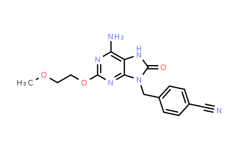 CAS No. 1096159-02-2, 4-((6-Amino-2-(2-methoxyethoxy)-8-oxo-7,8-dihydro-9H-purin-9-yl)methyl)benzonitrile