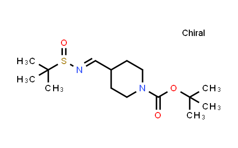 CAS No. 1097880-26-6, tert-Butyl (S,E)-4-[[(tert-butylsulfinyl)imino]methyl]piperidine-1-carboxylate