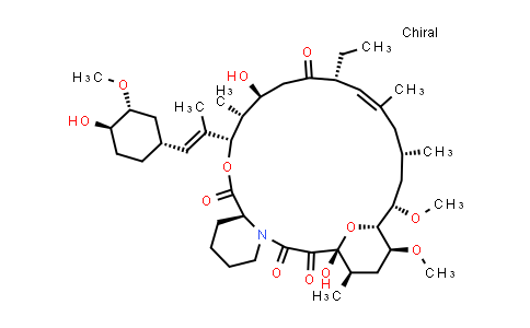 11011-38-4 | 15,19-Epoxy-3H-pyrido[2,1-c][1,4]oxaazacyclotricosine-1,7,20,21(4H,23H)-tetrone, 8-ethyl-5,6,8,11,12,13,14,15,16,17,18,19,24,25,26,26a-hexadecahydro-5,19-dihydroxy-3-[2-(4-hydroxy-3-methoxycyclohexyl)-1-methylethenyl]-14,16-dimethoxy-4,10,12,18-tetramethyl-, [3S-[3R*[E(1S*,3S*,4S*)],4S*,5R*,8S*,9E,12R*,14R*,15S*,16R*,18S*,19S*,26aR*]]-