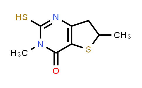 CAS No. 1105190-40-6, 2-Mercapto-3,6-dimethyl-6,7-dihydrothieno[3,2-d]pyrimidin-4(3H)-one
