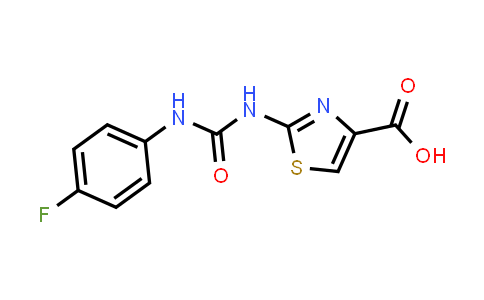 CAS No. 1105191-83-0, 2-(3-(4-Fluorophenyl)ureido)thiazole-4-carboxylic acid