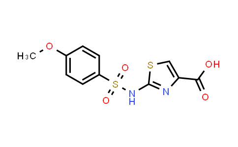 CAS No. 1105192-75-3, 2-((4-Methoxyphenyl)sulfonamido)thiazole-4-carboxylic acid