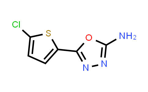 CAS No. 1105193-79-0, 5-(5-Chloro-2-thienyl)-1,3,4-oxadiazol-2-amine