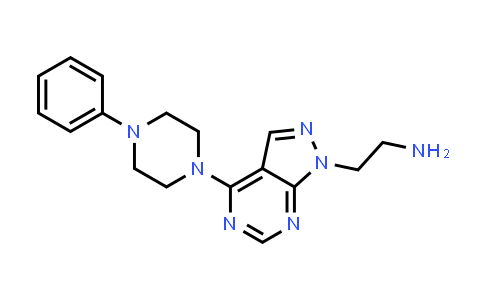 CAS No. 1105196-33-5, 2-[4-(4-Phenylpiperazin-1-yl)-1H-pyrazolo[3,4-d]pyrimidin-1-yl]ethan-1-amine