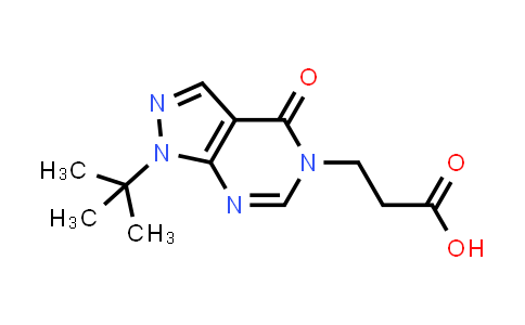 1105196-70-0 | 3-(1-tert-Butyl-4-oxo-1,4-dihydro-5H-pyrazolo[3,4-d]pyrimidin-5-yl)propanoic acid