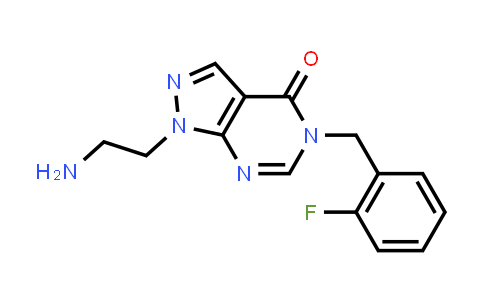 CAS No. 1105197-02-1, 1-(2-Aminoethyl)-5-(2-fluorobenzyl)-1,5-dihydro-4H-pyrazolo[3,4-d]pyrimidin-4-one
