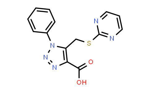 1105198-52-4 | 1-Phenyl-5-[(pyrimidin-2-ylsulfanyl)methyl]-1H-1,2,3-triazole-4-carboxylic acid