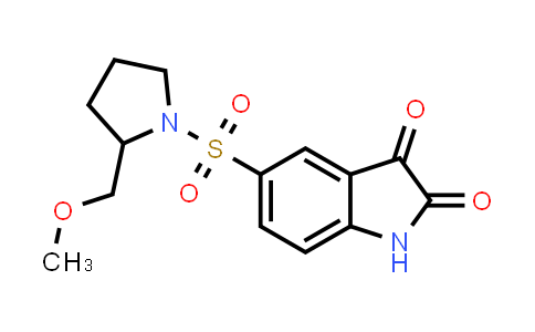CAS No. 1110670-49-9, 5-((2-(Methoxymethyl)pyrrolidin-1-yl)sulfonyl)indoline-2,3-dione