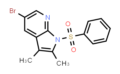 CAS No. 1111637-98-9, 1H-Pyrrolo[2,3-b]pyridine, 5-bromo-2,3-dimethyl-1-(phenylsulfonyl)-