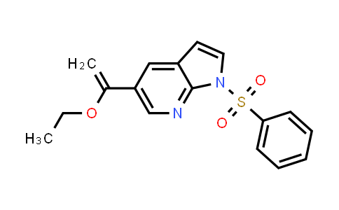 1111638-61-9 | 1H-Pyrrolo[2,3-b]pyridine, 5-(1-ethoxyethenyl)-1-(phenylsulfonyl)-