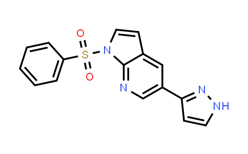 1111638-65-3 | 1H-Pyrrolo[2,3-b]pyridine, 1-(phenylsulfonyl)-5-(1H-pyrazol-3-yl)-