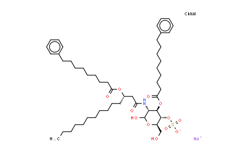 CAS No. 111250-67-0, D-Glucose, 2-deoxy-2-[[1-oxo-3-[(1-oxo-9-phenylnonyl)oxy]tetradecyl]amino]-, 3-benzenenonanoate 4-(hydrogen sulfate), (S)-