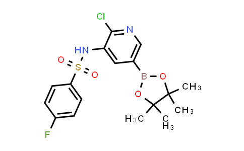 1112983-31-9 | N-[2-Chloro-5-(4,4,5,5-tetramethyl-1,3,2-dioxaborolan-2-yl)pyridin-3-yl]-4-fluorobenzene-1-sulfonamide