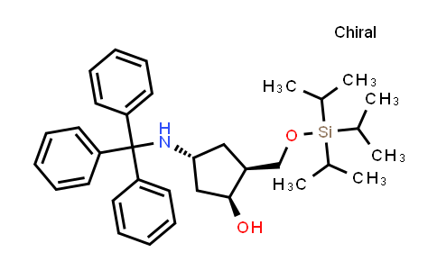 CAS No. 1113025-26-5, (1S,2S,4R)-2-[[(Triisopropylsilyl)oxy]methyl]-4-(tritylamino)cyclopentanol