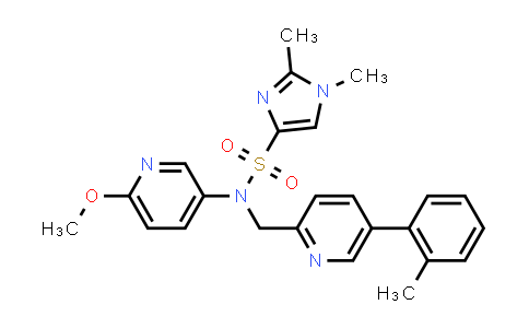 CAS No. 1114475-05-6, 1H-Imidazole-4-sulfonamide, N-(6-methoxy-3-pyridinyl)-1,2-dimethyl-N-[[5-(2-methylphenyl)-2-pyridinyl]methyl]-