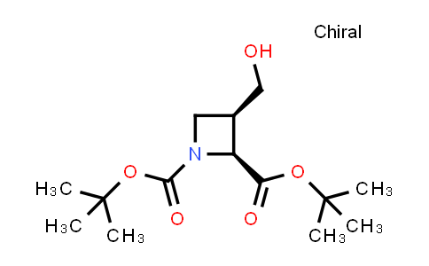 CAS No. 1116478-18-2, di-tert-Butyl (2S,3R)-3-(hydroxymethyl)azetidine-1,2-dicarboxylate