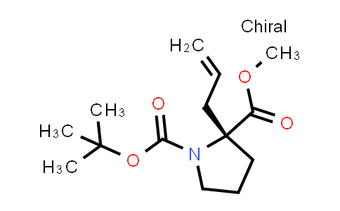 CAS No. 112348-45-5, 1-(tert-Butyl) 2-methyl (R)-2-allylpyrrolidine-1,2-dicarboxylate