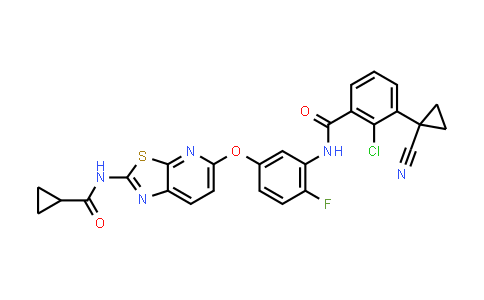 1125632-93-0 | 2-Chloro-3-(1-cyanocyclopropyl)-N-[5-[[2-[(cyclopropylcarbonyl)amino][1,3]thiazolo[5,4-b]pyridin-5-yl]oxy]-2-fluorophenyl]benzamide