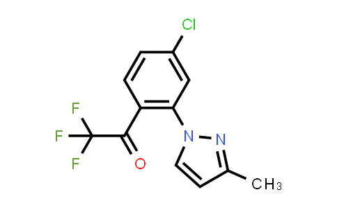 CAS No. 1125828-30-9, 1-(4-Chloro-2-(3-methyl-1H-pyrazol-1-yl)phenyl)-2,2,2-trifluoroethanone