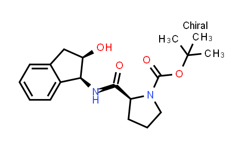CAS No. 1126074-18-7, 1-Pyrrolidinecarboxylic acid, 2-[[[(1S,2R)-2,3-dihydro-2-hydroxy-1H-inden-1-yl]amino]carbonyl]-, 1,1-dimethylethyl ester, (2S)-