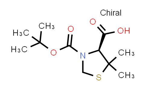 CAS No. 112898-19-8, (S)-3-(tert-Butoxycarbonyl)-5,5-dimethylthiazolidine-4-carboxylic acid