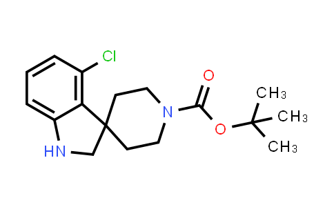 CAS No. 1129432-44-5, tert-Butyl 4-chlorospiro[indoline-3,4'-piperidine]-1'-carboxylate