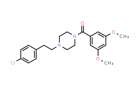 CAS No. 113240-02-1, Piperazine, 1-[2-(4-chlorophenyl)ethyl]-4-(3,5-dimethoxybenzoyl)-