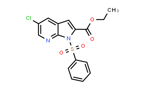 1132610-97-9 | 1H-Pyrrolo[2,3-b]pyridine-2-carboxylic acid, 5-chloro-1-(phenylsulfonyl)-, ethyl ester