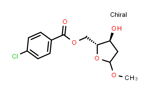 CAS No. 1133973-26-8, ((2R,3S)-3-hydroxy-5-methoxytetrahydrofuran-2-yl)methyl 4-chlorobenzoate