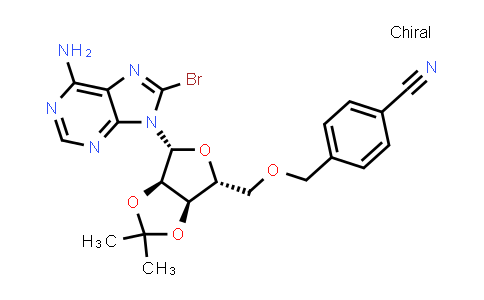 1134156-53-8 | 4-[(3aR,4R,6R,6aR)-6-(6-amino-8-bromopurin-9-yl)-2,2-dimethyl-tetrahydrofuro[3,4-d][1,3]dioxol-4-ylmethoxymethyl]benzonitrile