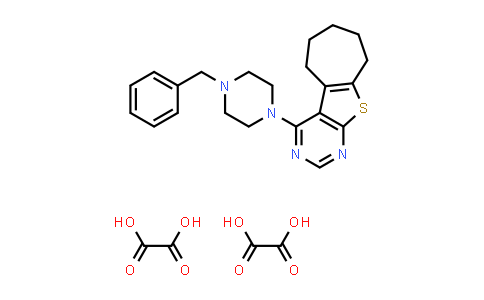 1135017-70-7 | 4-(4-Benzylpiperazin-1-yl)-6,7,8,9-tetrahydro-5H-cyclohepta[4,5]thieno[2,3-d]pyrimidine dioxalate