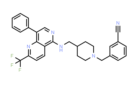 1135187-42-6 | Benzonitrile, 3-[[4-[[[8-phenyl-2-(trifluoromethyl)-1,6-naphthyridin-5-yl]amino]methyl]-1-piperidinyl]methyl]-