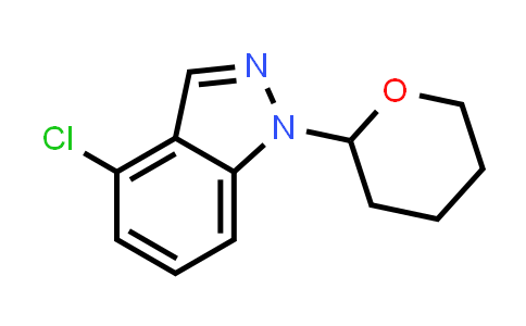 CAS No. 1137278-45-5, 4-Chloro-1-(tetrahydro-2H-pyran-2-yl)-1H-indazole