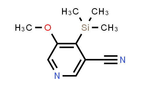 CAS No. 1138444-11-7, 5-Methoxy-4-(trimethylsilyl)nicotinonitrile