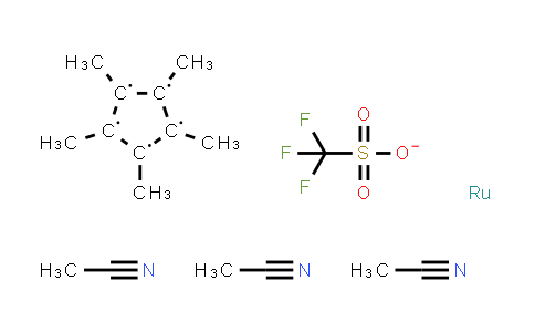 CAS No. 113860-02-9, Tris(acetonitrile)pentamethylcyclopentadienylruthenium(II)trifluoromethanesulfonate