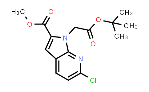 CAS No. 1140512-61-3, 1H-Pyrrolo[2,3-b]pyridine-1-acetic acid, 6-chloro-2-(methoxycarbonyl)-, 1,1-dimethylethyl ester
