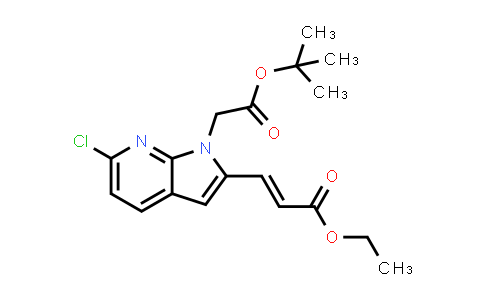 CAS No. 1140512-65-7, 1H-Pyrrolo[2,3-b]pyridine-1-acetic acid, 6-chloro-2-(3-ethoxy-3-oxo-1-propen-1-yl)-, 1,1-dimethylethyl ester