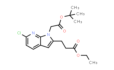 CAS No. 1140512-69-1, 1H-Pyrrolo[2,3-b]pyridine-2-propanoic acid, 6-chloro-1-[2-(1,1-dimethylethoxy)-2-oxoethyl]-, ethyl ester