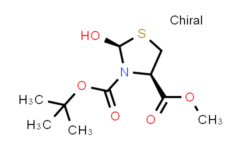 CAS No. 1140832-56-9, rel-3-(tert-Butyl) 4-methyl (2S,4R)-2-hydroxythiazolidine-3,4-dicarboxylate
