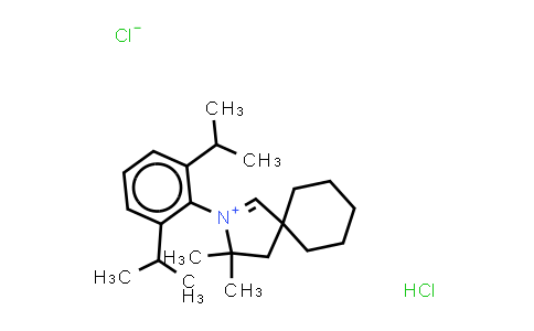 CAS No. 1141464-90-5, 2-(2,6-Diisopropylphenyl)-3,3-dimethyl-2-azaspiro[4.5]dec-1-en-2-ium Hydrogen Dichloride