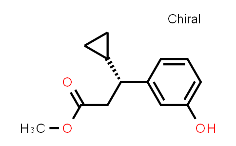 CAS No. 1142223-06-0, methyl (R)-3-cyclopropyl-3-(3-hydroxyphenyl)propanoate