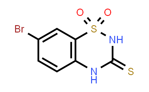 CAS No. 114260-86-5, 7-Bromo-2H-benzo[e][1,2,4]thiadiazine-3(4H)-thione 1,1-dioxide