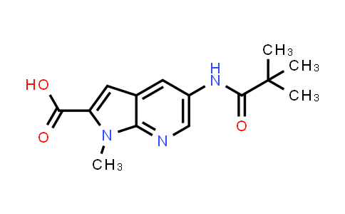 CAS No. 1146215-23-7, 1H-Pyrrolo[2,3-b]pyridine-2-carboxylic acid, 5-[(2,2-dimethyl-1-oxopropyl)amino]-1-methyl-