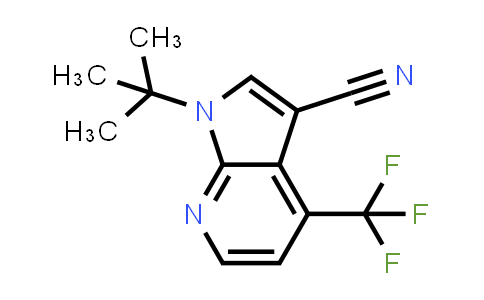 CAS No. 1146221-86-4, 1H-Pyrrolo[2,3-b]pyridine-3-carbonitrile, 1-(1,1-dimethylethyl)-4-(trifluoromethyl)-